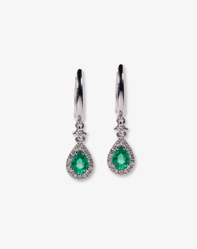 Diamond and Emerald Earring