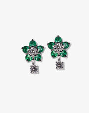 Diamond and Emerald Earring
