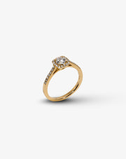 Rose gold Square Contour Engagement Ring