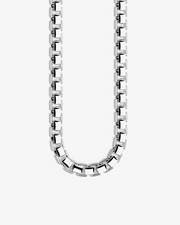 Silver box chain necklace
