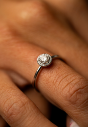 White Gold And Diamonds Engagement Ring