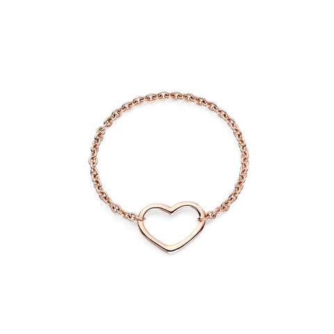 Soft Heart Ring in Gold