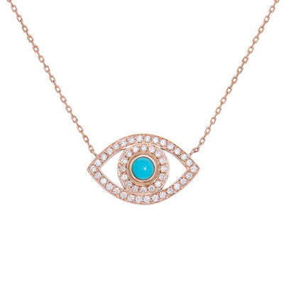 Eye Necklace With White Diamonds