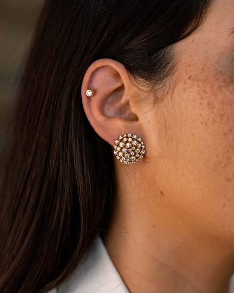 Pink Gold and Diamonds Earring