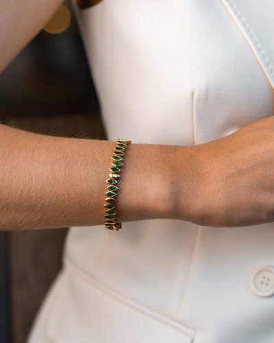 Yellow Gold and Emerald Bracelet