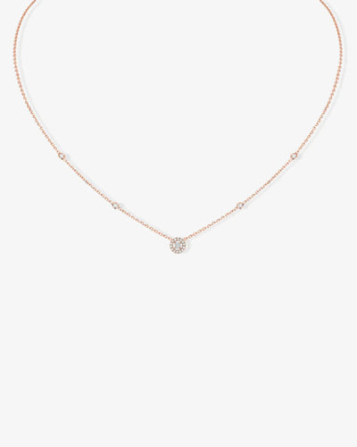 Pink Gold Diamond Necklace Joy XS
