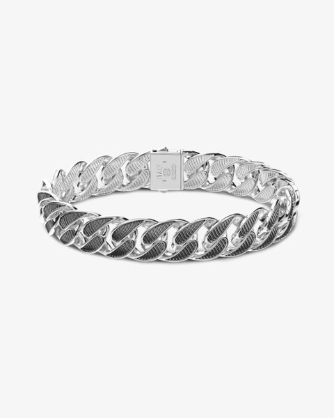 Silver Wide Chain Bracelet