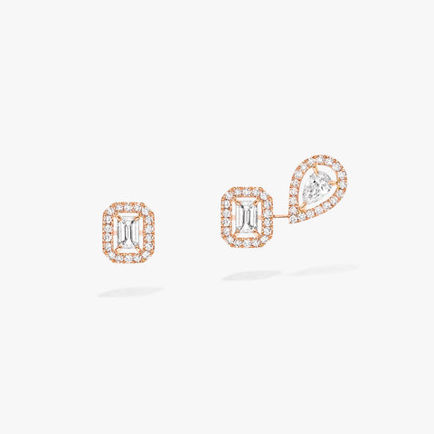 My Twin - Pink Gold Diamond Earrings