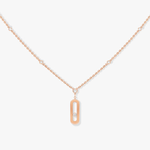 Gold Move Uno Long Necklace -  Rose Gold