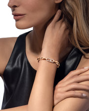 Pink Gold Diamond Bracelet Move Link