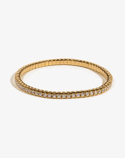 Gold and Diamonds Tennis Bracelet