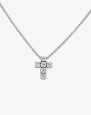 Necklace with Diamonds and Cross