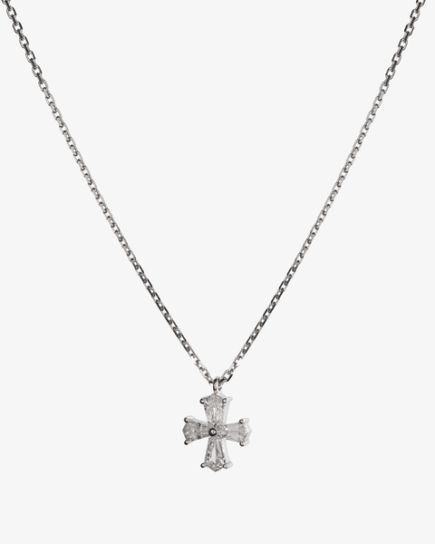 Diamonds Necklace and White Cross