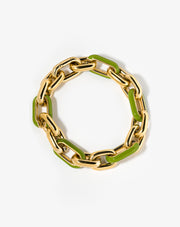 Green Enamel Chain Bracelet