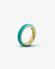 Turquoise Enamel Thin Ring