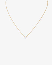 Gold Necklace with Solitaire Diamond
