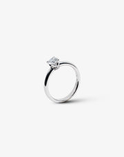 White Gold and Solitaire Diamond Ring