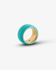 Turquoise Enamel Large Ring