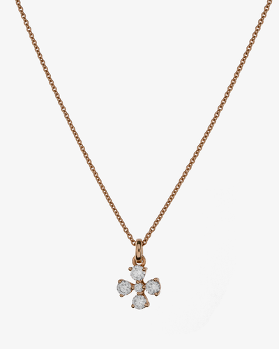 Diamonds Necklace and Golden Cross