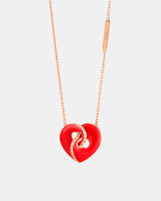 Enamel Gold Heart Necklace