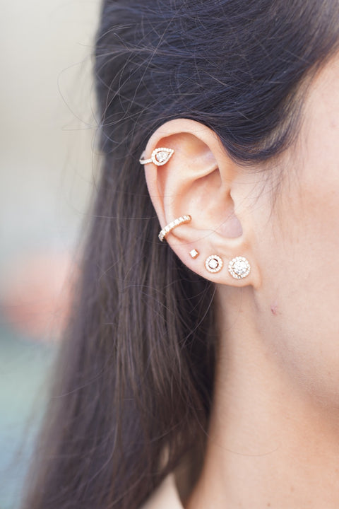Rose Gold and Diamond Earrings