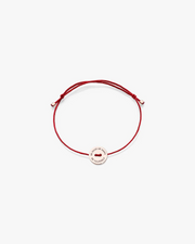 Red Ribbon Bracelet with Medal and Quote