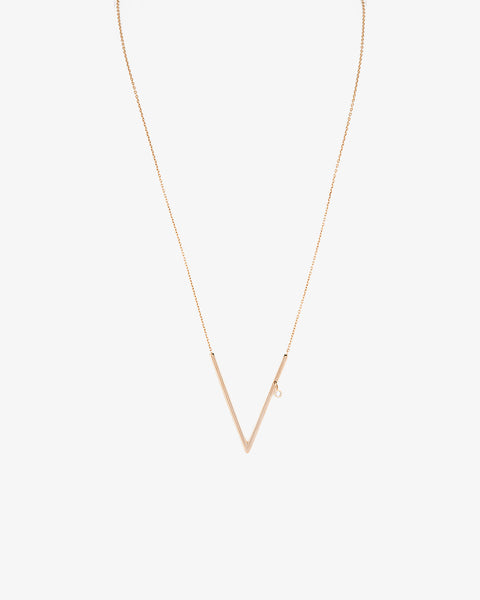 Yellow Gold V Necklace I
