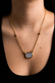 Oval Stone Necklace