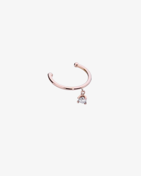 Gold Ear Cuff with Solitaire Diamond