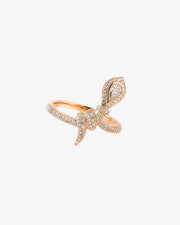 Rose Gold and Diamonds snake Ring