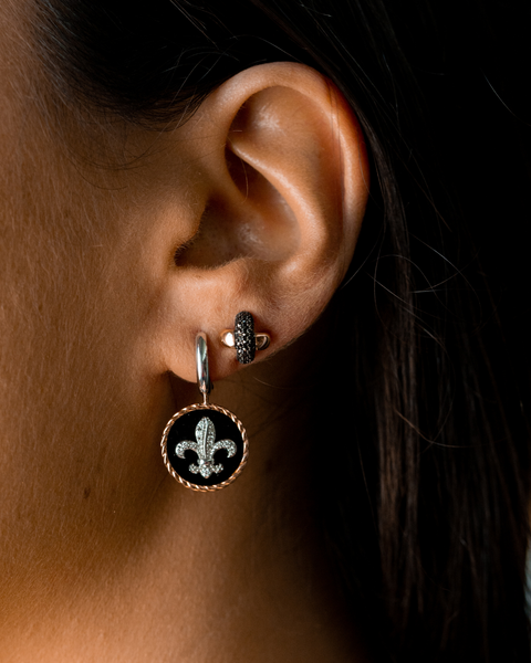 Cross Earrings with Marcasite