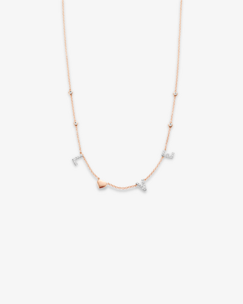 LOVE Necklace in Gold with Diamonds