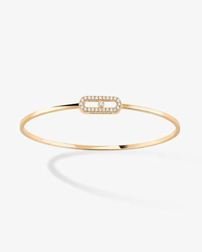 Move Uno Pavé Flex Bangle Bracelet - Gold