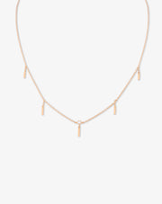 Yellow Gold Necklace with Drops and Diamond